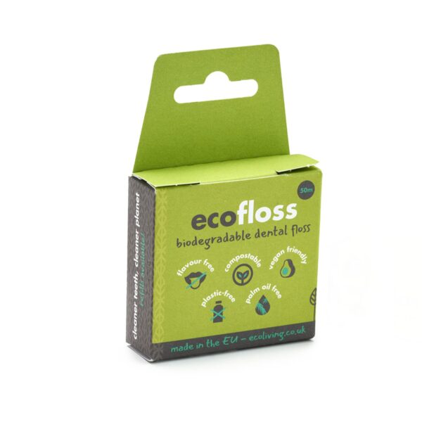 EcoLiving Eco Dental Floss – Vegan Approved, Cruelty Free, No GMO Biodegradable Floss – Organic Tooth Floss – Pure Renewable Eco Floss