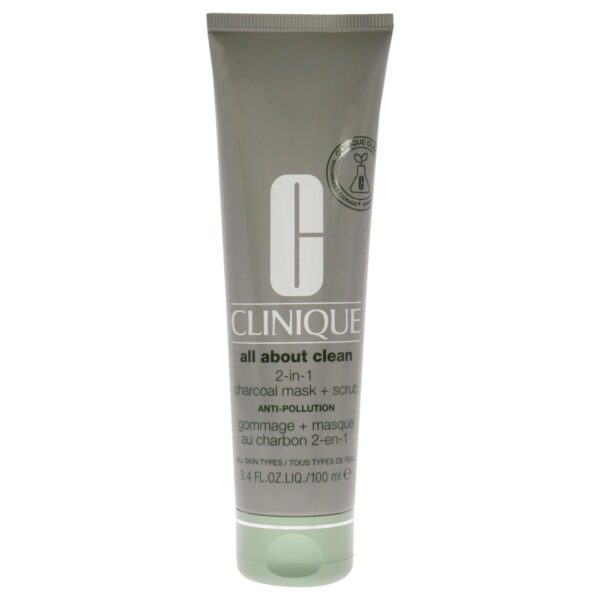 Cleansers & Makeup Removers by Clinique All About Clean 2-In-1 Charcoal Mask + Scrub 100ml