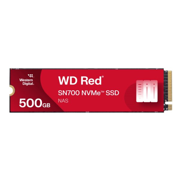 WD Red SN700 500GB NVMe SSD for NAS devices, with robust system responsiveness and exceptional I/O performance