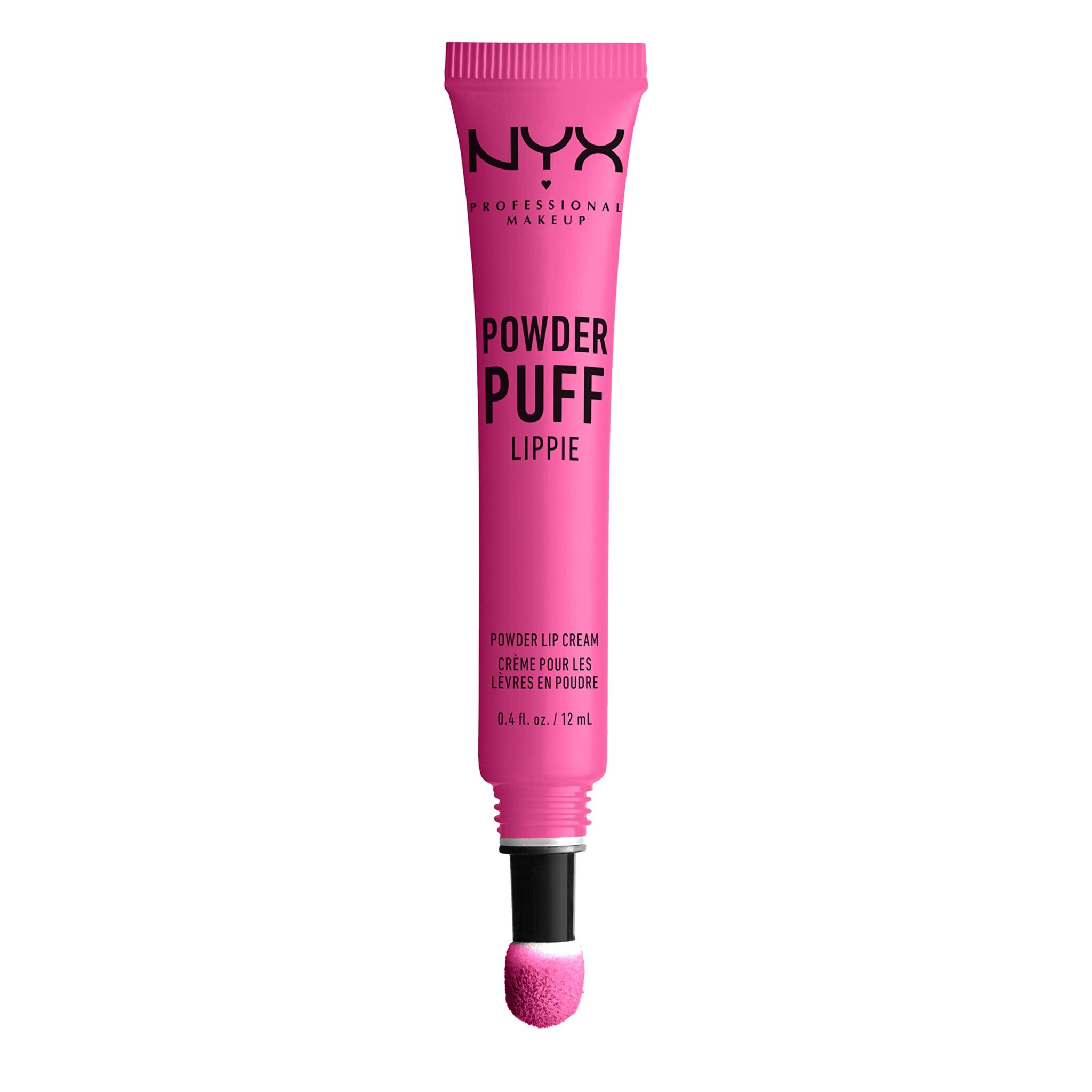 NYX PROFESSIONAL MAKEUP Powder Puff Lippie Lip Cream, Liquid Lipstick - Bby (Fuchsia)