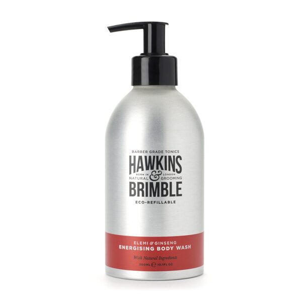 Hawkins & Brimble Bodywash Eco-Refillable Bottle - 300ml For Men Hydrating Naturally Fragranced Body Cleaner | Reusable Bottle for Life Eco Friendly (Body Wash Eco Refill)