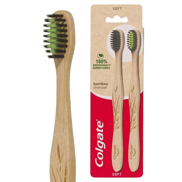 Colgate Bamboo Charcoal Soft Toothbrush 2Pk