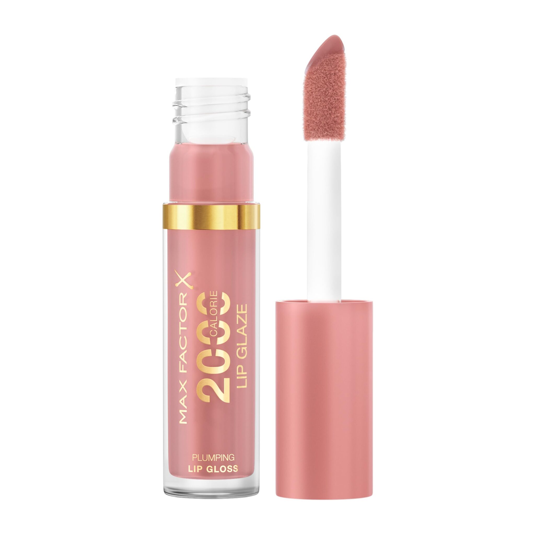 Max Factor 2000 Calorie Lip Glaze Floral Cream, Full Shine Lip Gloss, Nourishing with Hyaluronic Acid & Squalane, Instant Plump, Non-Sticky, Vanilla-Milk Scent, Fuller Looking Lips