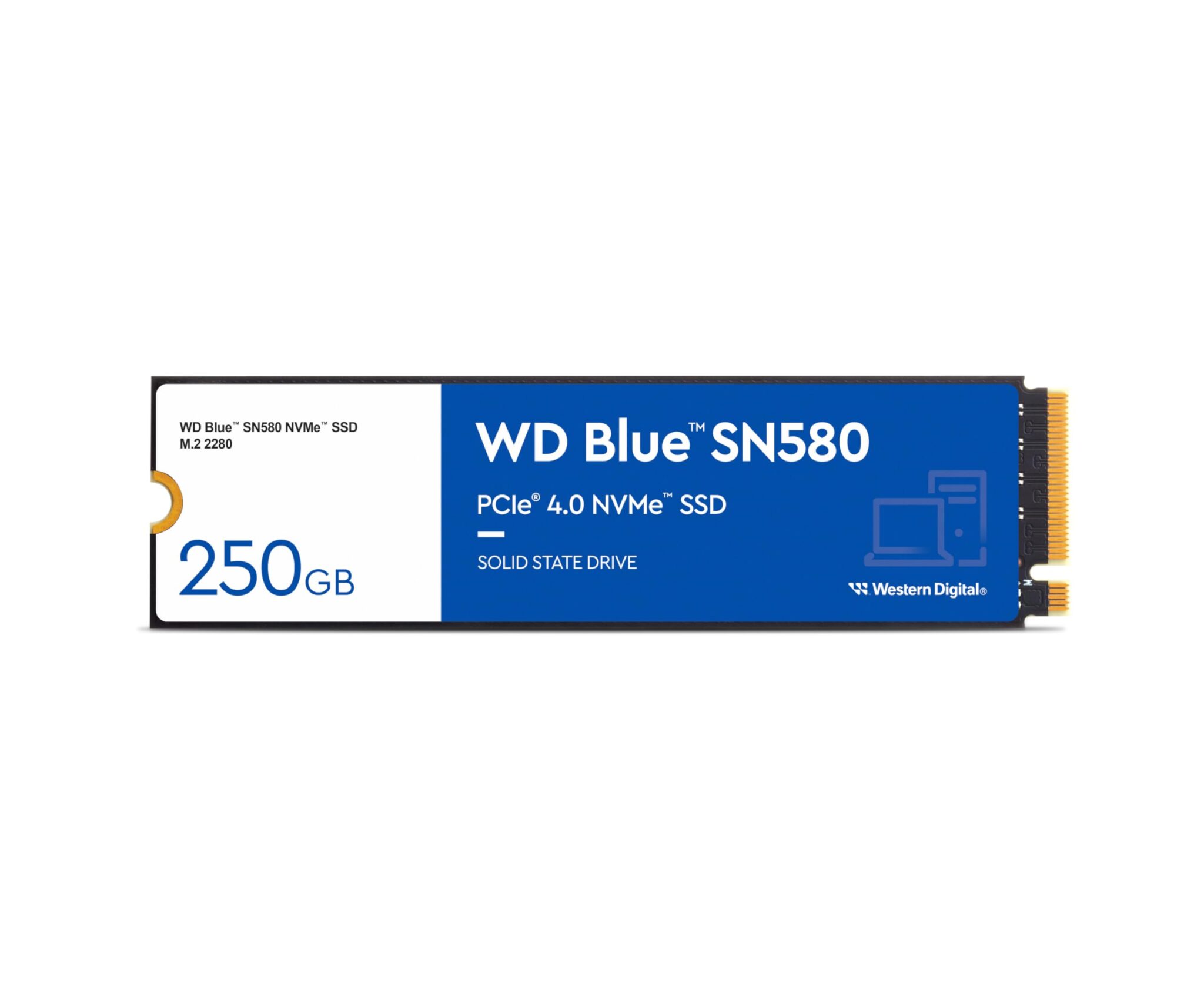 WD Blue SN580 250GB, M.2 2280 4150 MB/s PCIe Gen4 NVMe Includes Acronis True Image for Western Digital, Disk & Cloning Migration, backup & recovery, ransomware protection