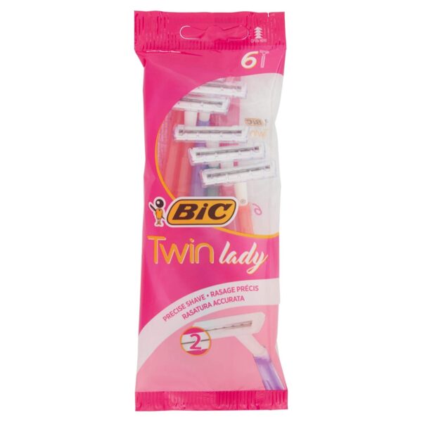 BIC TWIN LADY SATIN 6 PIECES USA AND JET