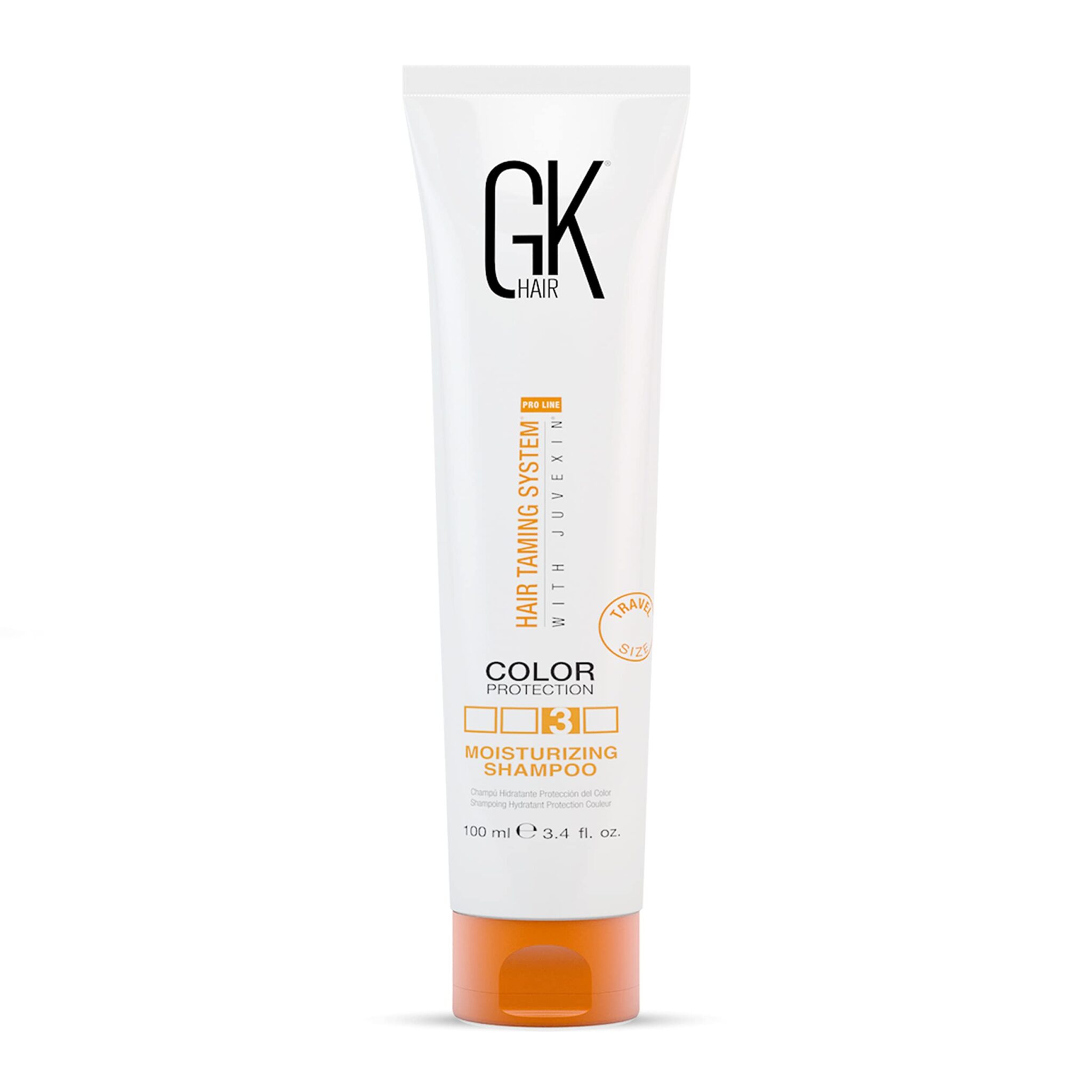 GK HAIR Global Keratin Moisturizing Shampoo 100ml for Colour Treated Helps in Maintaining a Hair Treatment Dry Damaged Curly Frizzy Paraben Sulfate Free for Men and Women