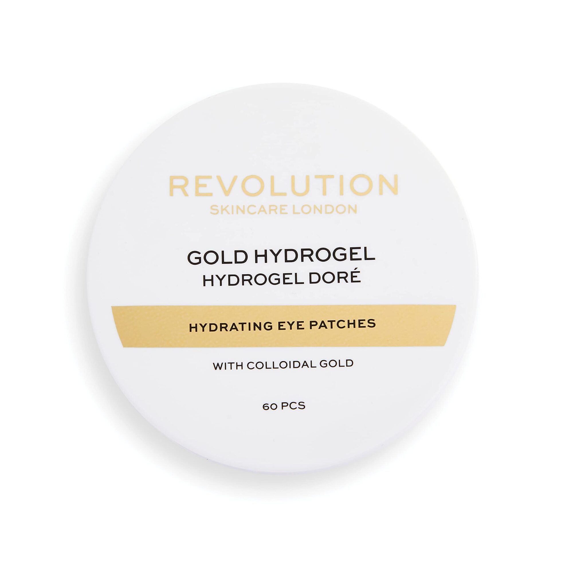 Revolution Skincare London, Gold Eye Hydrogel Hydrating Eye Patches with Colloidal Gold, Pack of 60