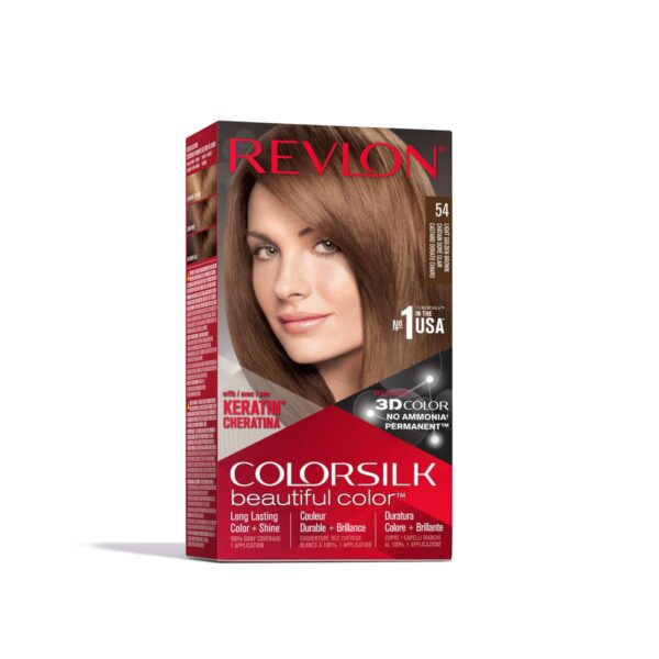 Revlon colorsilk Beautiful Color, 54 Light Golden Brown, 1 Count (Pack of 1)