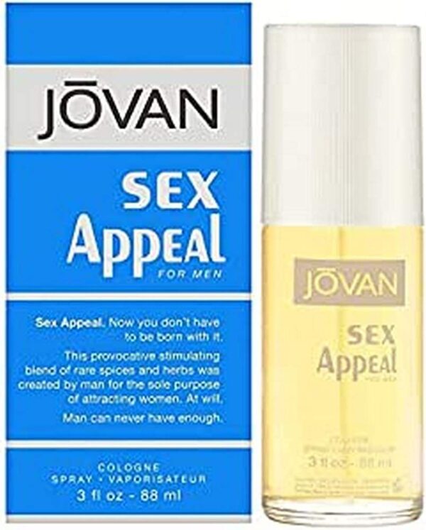 Jovan 35017009425 Sex Appeal by for Men - 3 Ounce Cologne Spray