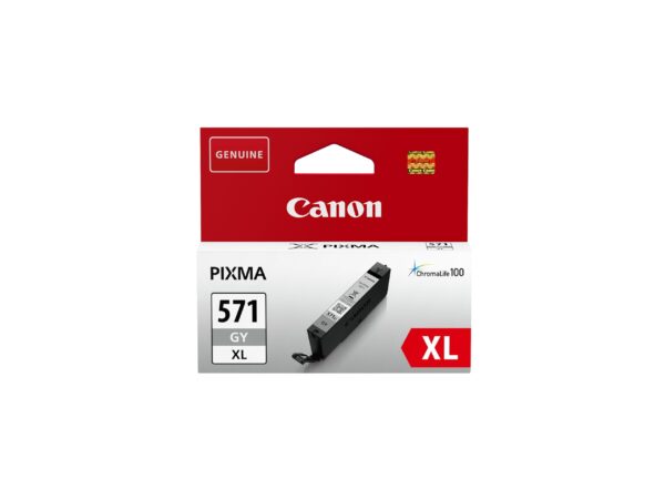 Canon CLI-571GY XL Ink Cartridge, Grey, High