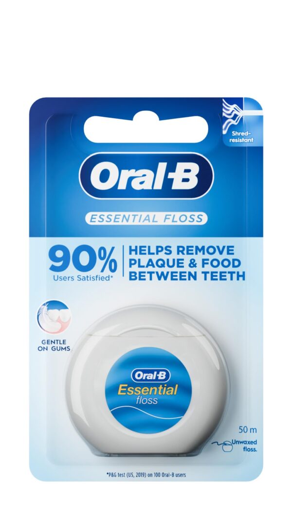 Oral B 005012 Unwaxed Dental Floss, 50 M