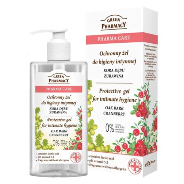 Green Pharmacy - Pharma Care - Protective gel for intimate hygiene OAK BARK CRANBERRY 300 ml