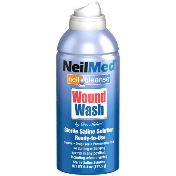 NeilMed Cleanse Sterile Saline Wound Wash, 6 Ounce