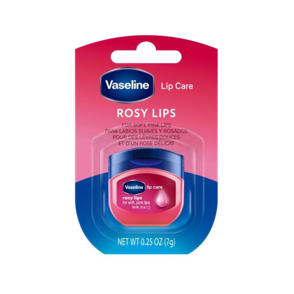 Vaseline Mini Lip Therapy Lip Balm, Rosy Lips | Intensive Lip Repair Treatment for Cracked, Dry and Chapped Lips | Mini Travel Size 7 grams (Pack of 2)