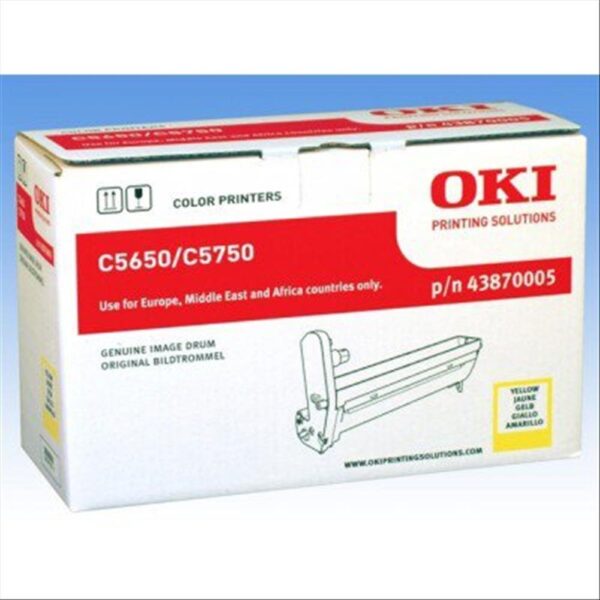 Oki Original 43870005 / C5650 for C 5750 DN Premium Drum Yellow 20000 Pages