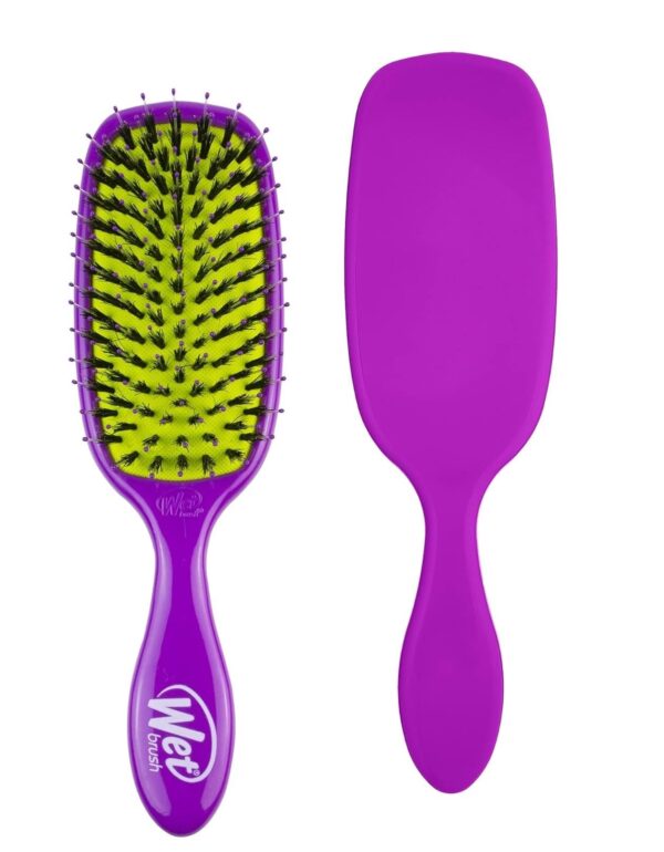 WetBrush Shine Enhancer Hairbrush Natural Boar Bristles Eco Friendly Purple