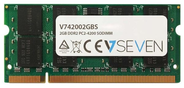 V7 V742002GBS V7 2GB DDR2 PC2-4200 533Mhz 1.8V SO DIMM Notebook Memory Module - V742002GBS