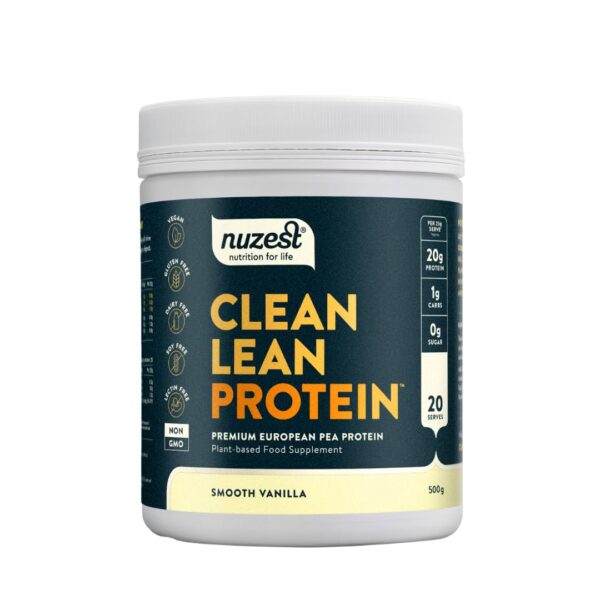 Vegan Protein Powders by Nuzest - Clean Lean Protein - Smooth Vanilla - Plant Based Pea Protein Shake - Low Calorie & Low Carb - Gluten Free - Dairy Free - 500g (20 Servings)