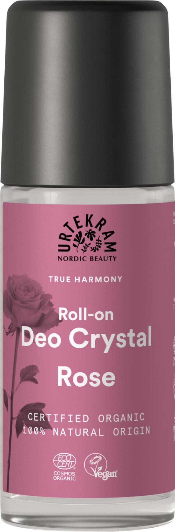 Urtekram Organic Rose Crystal Roll on Deodorant, floral, 50 ml