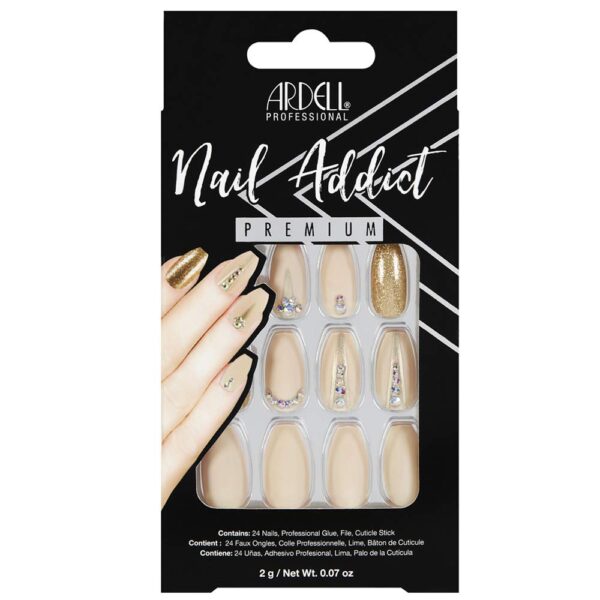 Ardell Nail Addict Premium Artificial Nail Set, Red Cateye