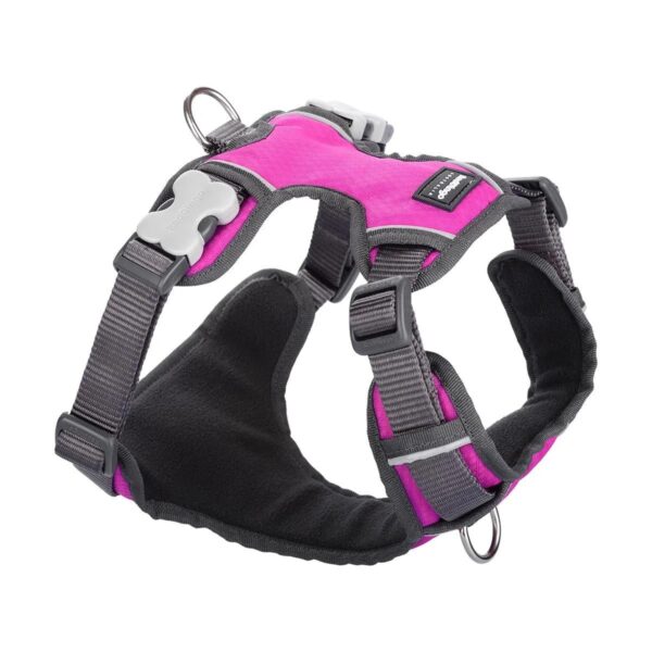 Red Dingo Padded Dog Harness Plain, Hot Pink, Extra Small 12mm