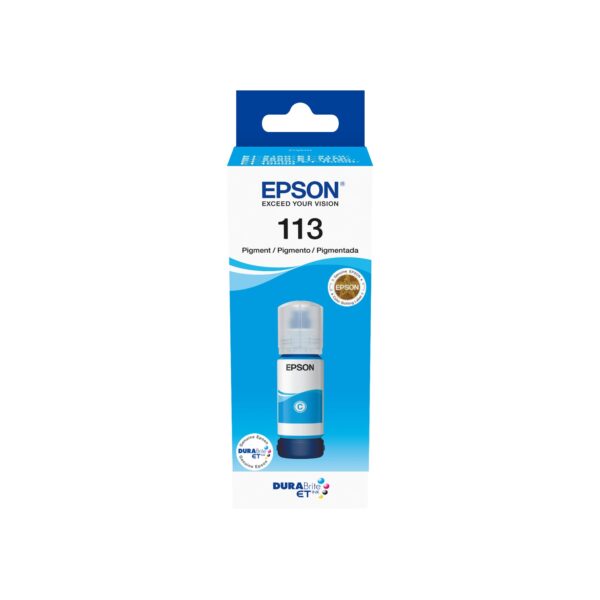 Epson EcoTank 113 Cyan Genuine Ink Bottle, 70 ml