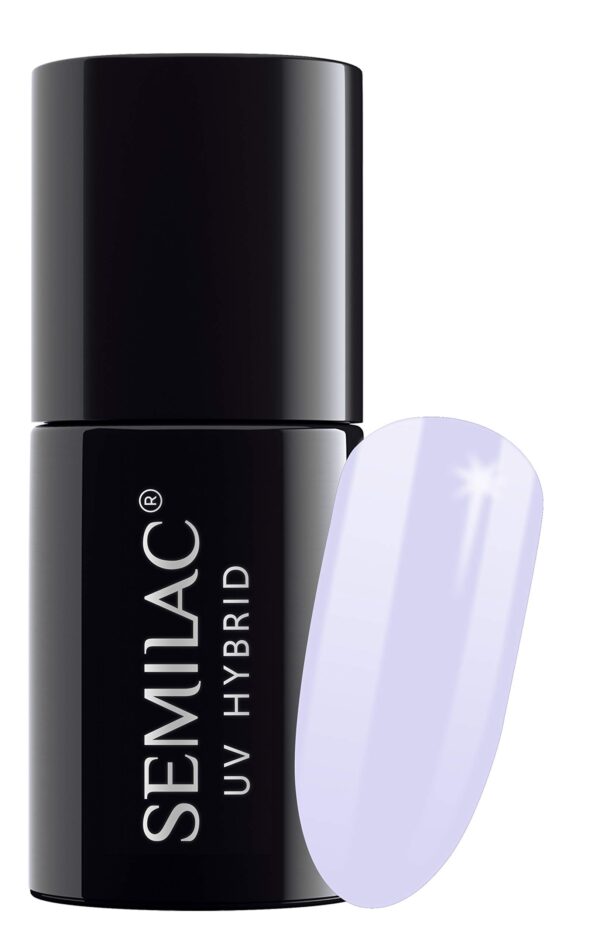 SEMILAC 127 Violet Cream Nail UV Gel Polish | Long Lasting and Easy to Apply | Soak off UV/Led | Perfect for Home and Professional Manicure and Pedicure 7 ml