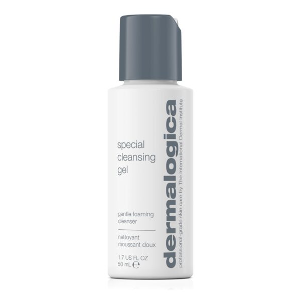 Dermalogica Special Cleansing Gel 50ml - Soap-Free, Foaming Gel for All Skin Types, Removes Impurities and Maintains Skin's Natural Moisture, with Calming Balm Mint and Lavender Extracts