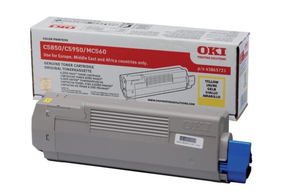 OKI 43865721 Toner Cartridge Original Yellow