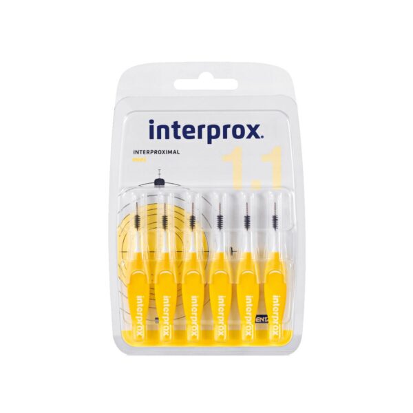 Interprox Interdental Brushes Yellow Mini 6 pieces, pack of 3 (3x 6 pieces)