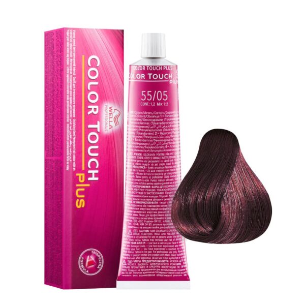 Wella Colour Touch Plus Semi Permanent Colour, No. 55/05 Light Brown Intense Natural Mahogany, 0.081606 kg, 8005610526775