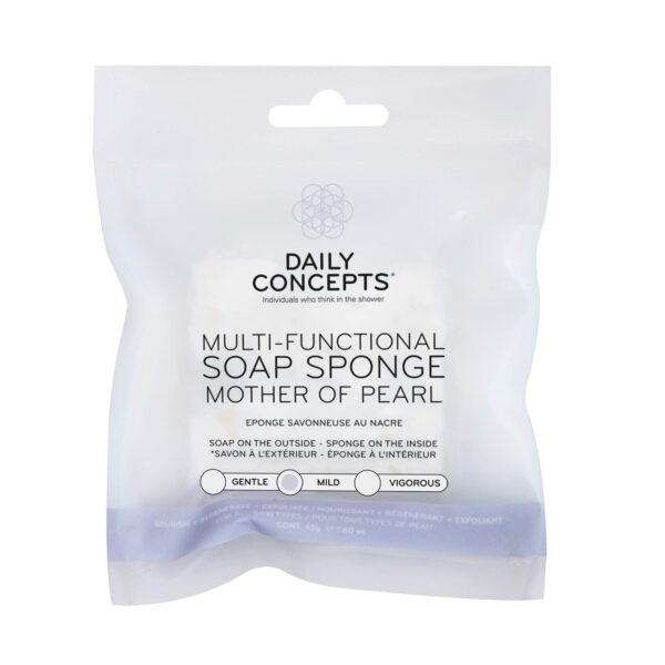 Daily Concepts MultiFunctional Soap Sponge Mother Of Pearl to Exfoliate, Cleanse and Enchance Radiance of the Skin, Safe for All Skin Types 52g