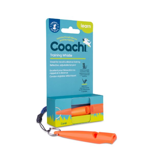 Coachi Training Whistle, Ideal for Obedience and Recall Training, Strong Clear Sound, Lightweight and Compact, Adjustable Reflective Lanyard, Suitable for Puppy & Dog Training