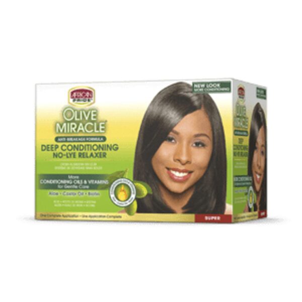 African Pride Olive Miracle Deep Conditioning Relaxer - Super