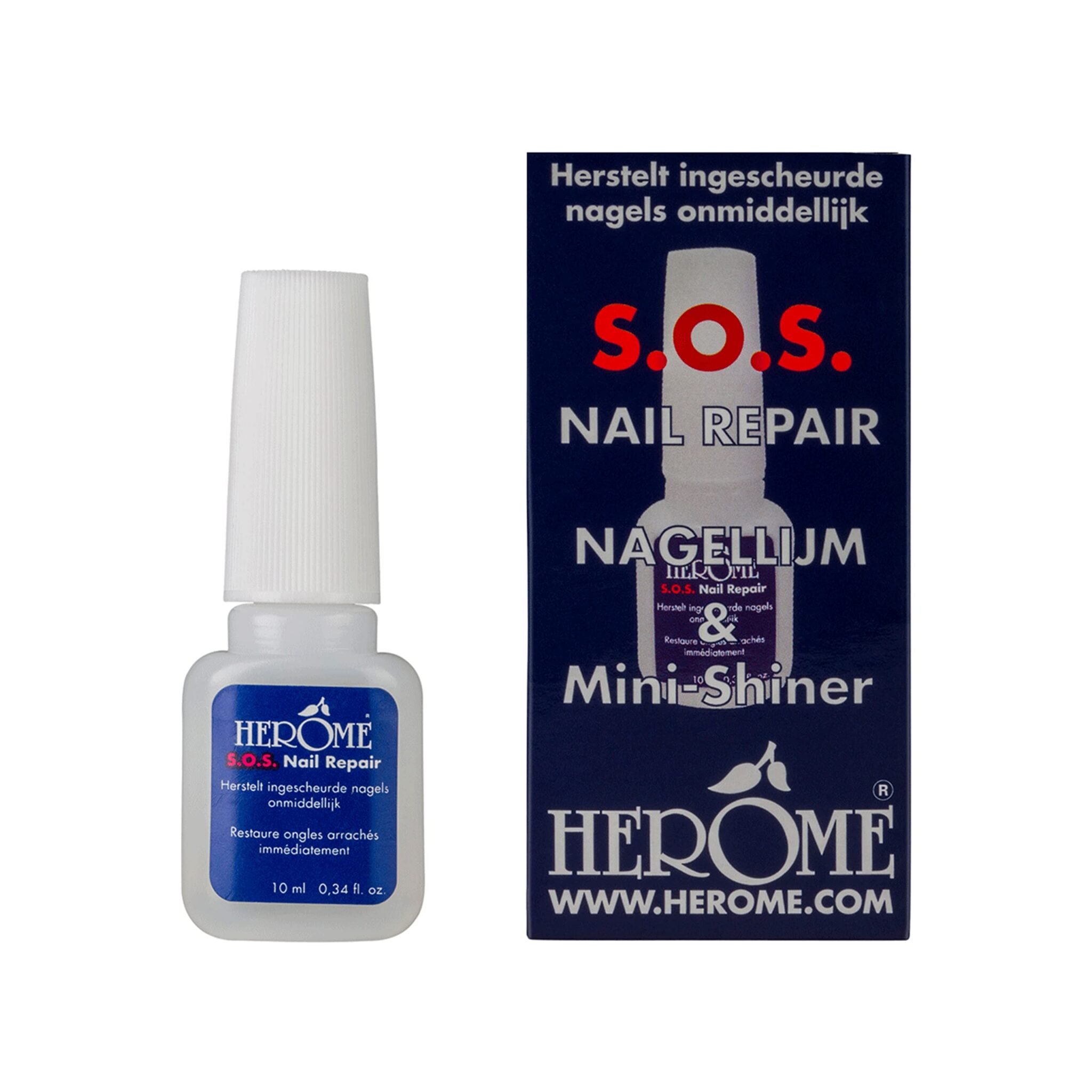 Herome - SOS Nail Repair 10ml | Nail Glue for Broken Nails, Repairs Torn Nails, Instant Nail Repair, for Natural Nails