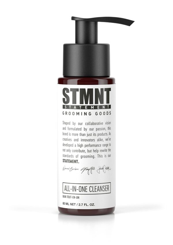 STMNT Grooming Goods All-In-One Daily Cleanser | SLS/SLES Sulfates Free | Extra Caring Formula w/Activated Charcoal & Menthol 80ml