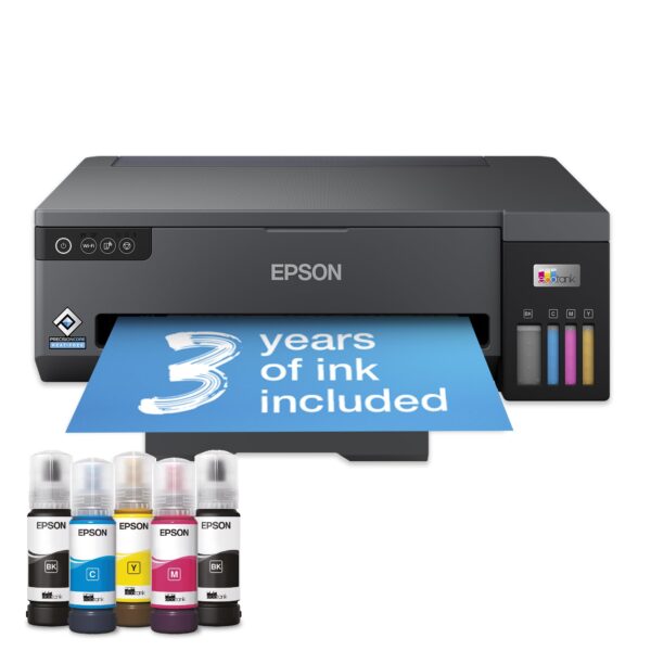 Epson EcoTank ET-14100 A3+ 4 Colour Photo Printer, WiFi, Mobile Printing, Refillable Ink Tank, Original Ink Kit + Extra Black Bottle