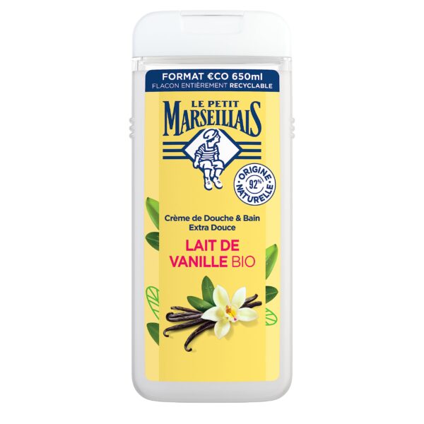 Le Petit Marseillais Extra Gentle Bath & Shower Cream Vanilla Milk Organic 650ml