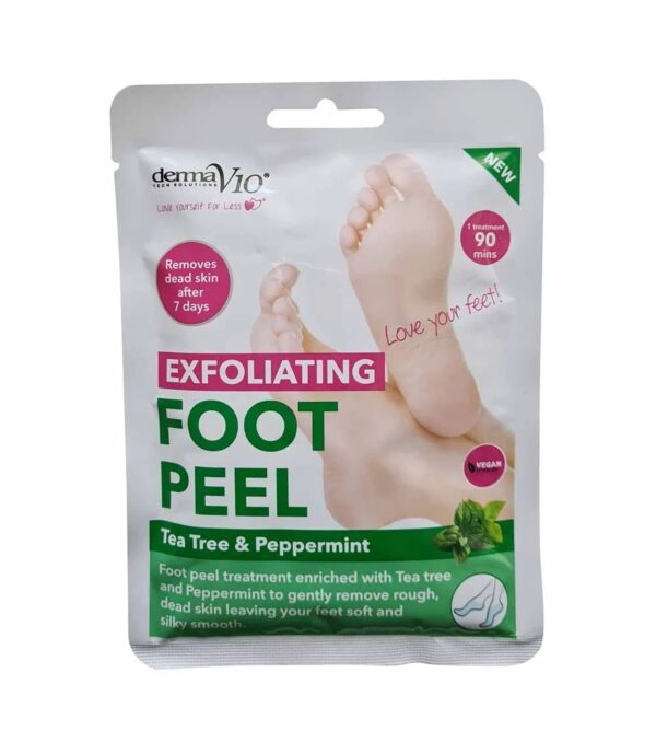 DermaV10 Exfoliating Foot PeelTea Tree and Peppermint