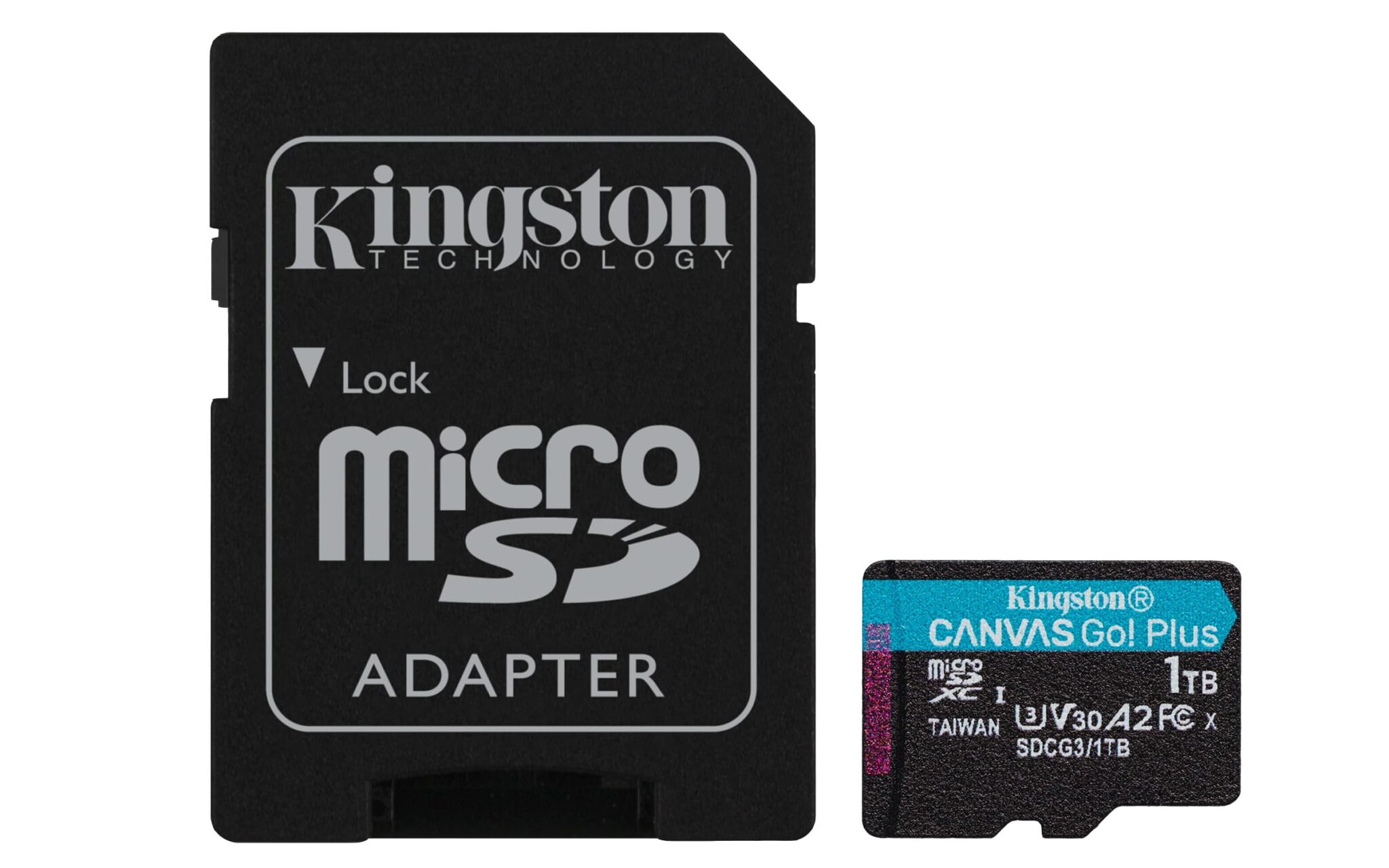 Kingston Canvas Go! Plus microSD memory card Class 10, UHS-I 1TB microSDXC 170R A2 U3 V30 Card + ADP