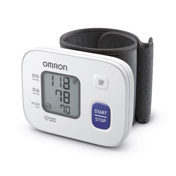 OMRON RS2 Wrist Blood Pressure Monitor - Clinically Validated Wrist Blood Pressure Machine with BP cuff (13.5-21.5 cm) - Wrist BP Monitor with Irregular Heartbeat Detection - 30 Measurements in Memory