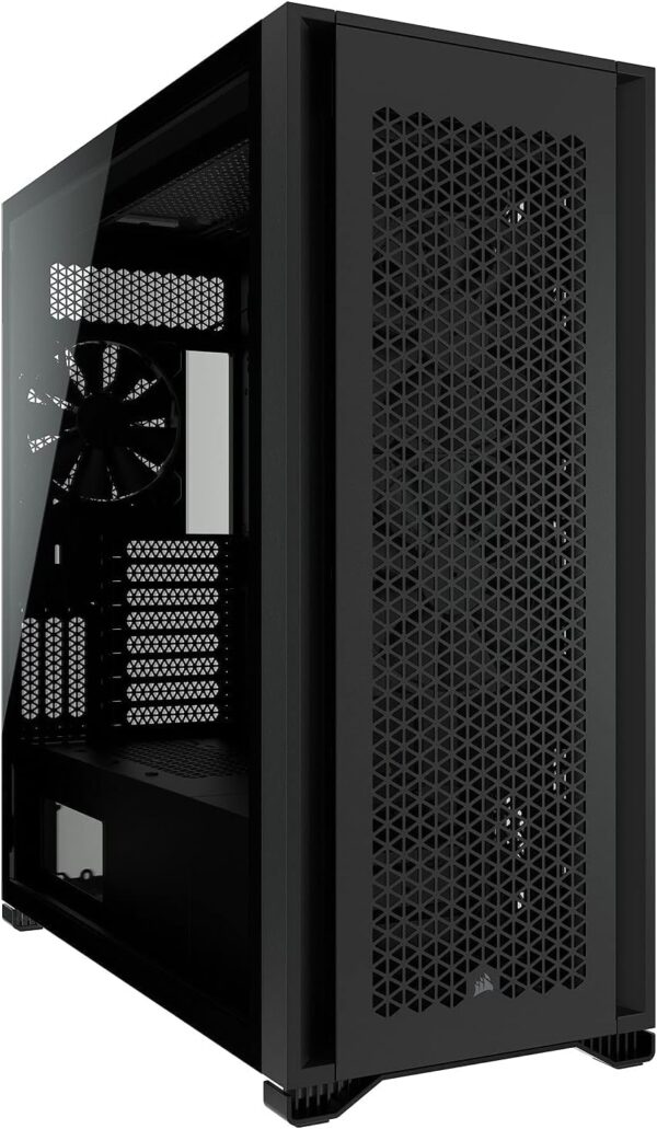 Corsair 7000D AIRFLOW Full-Tower ATX PC Case (High-Airflow Front Panel, Three Included 140mm Fans with PWM Repeater, Easy Cable Management, Spacious Interior, Customisable Side Fan Mounts) Black