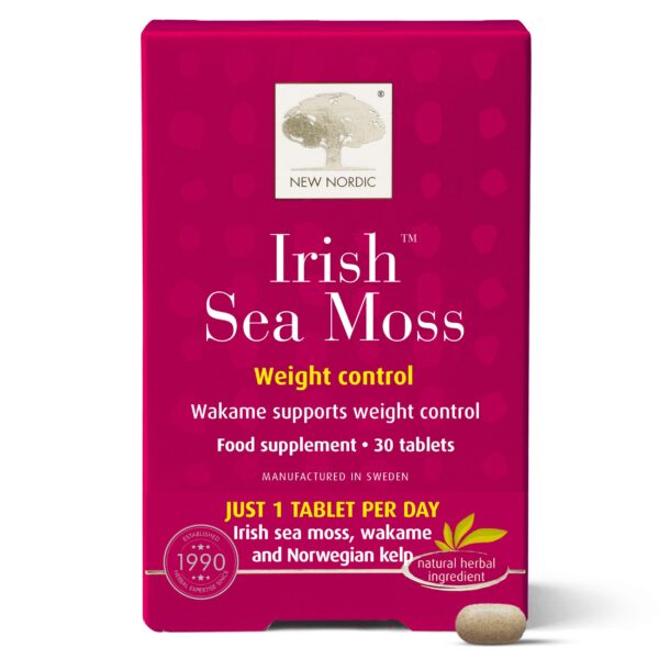 New Nordic Irish Sea Moss Extract | Powerful Tri-Algae Complex with Pure Norwegian Kelp and Wakame Seaweed | Vegan & Gluten Free | Compressed Raw Powder | 30 Tablets