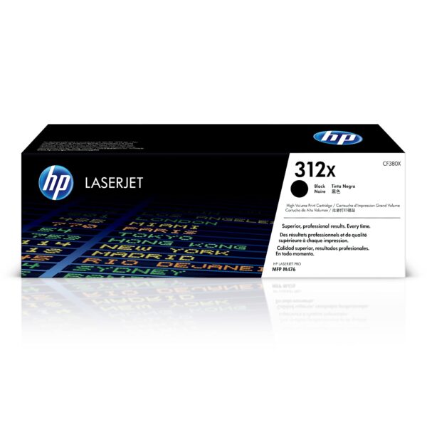 HP CF380X 312X High Yield Original LaserJet Toner Cartridge, Black, Single Pack