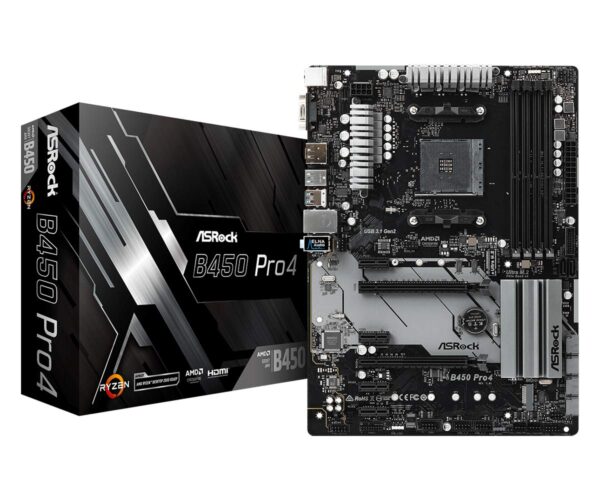 ASRock ATX Motherboard (B450 PRO4)