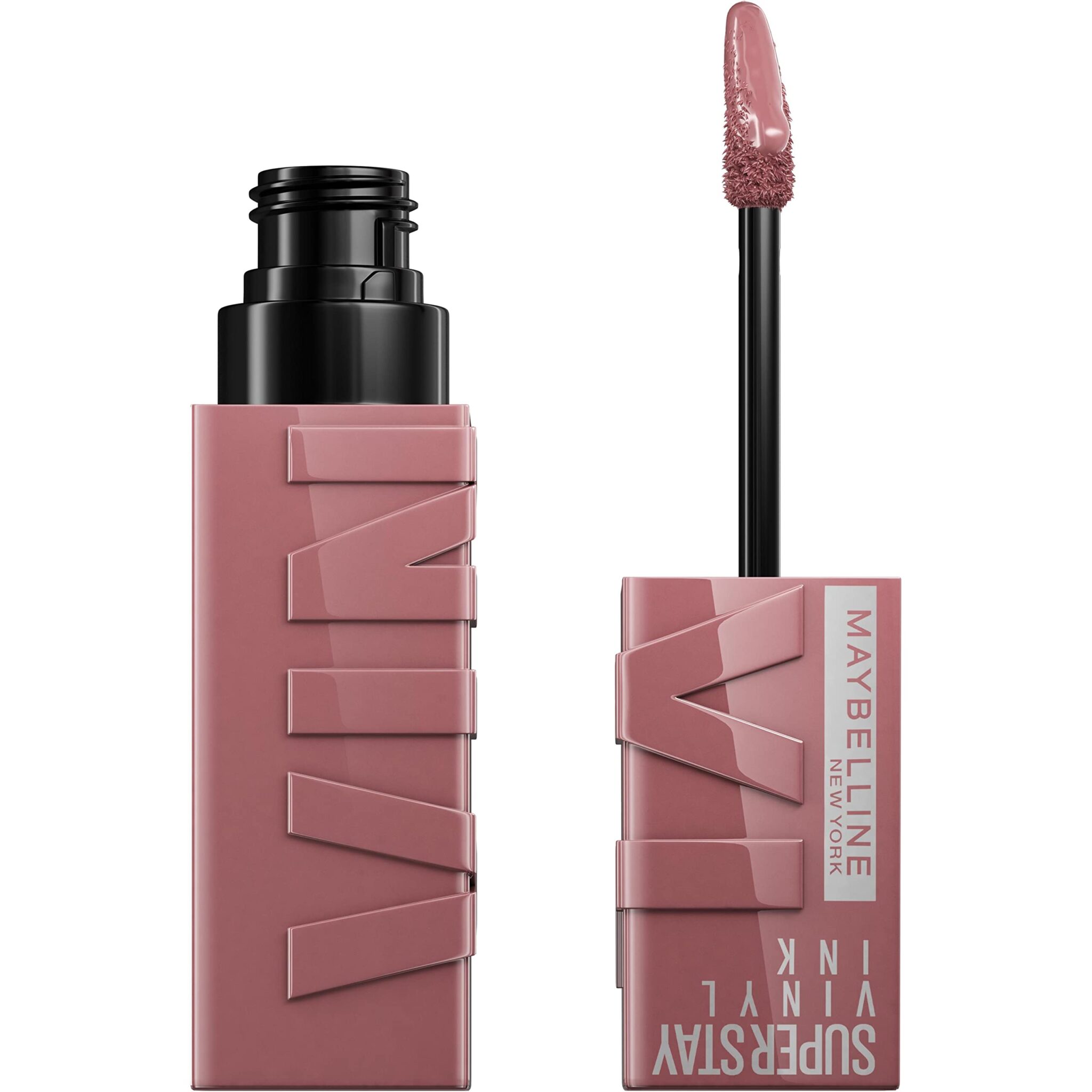 Maybelline New York Lip Colour, Smudge-free, Long Lasting up to 16h, Liquid Lipstick, Shine Finish, SuperStay Vinyl Ink, 110 Awestruck