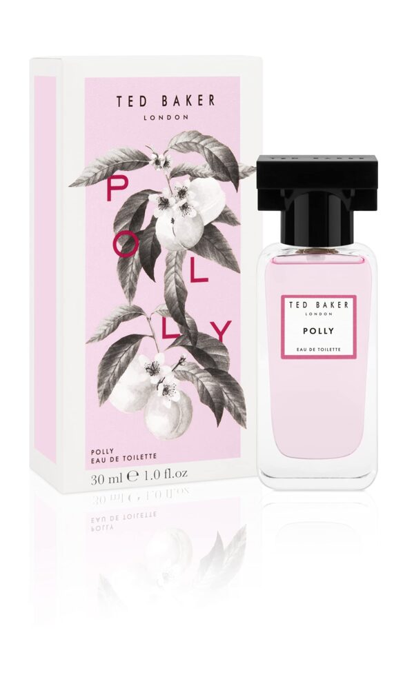 Ted Baker Floret Polly EDT, Peach and Mandarin Top Notes with Jasmine and Honeysuckle Base Notes, Glass Bottle, Polly Fragrance, 30ml