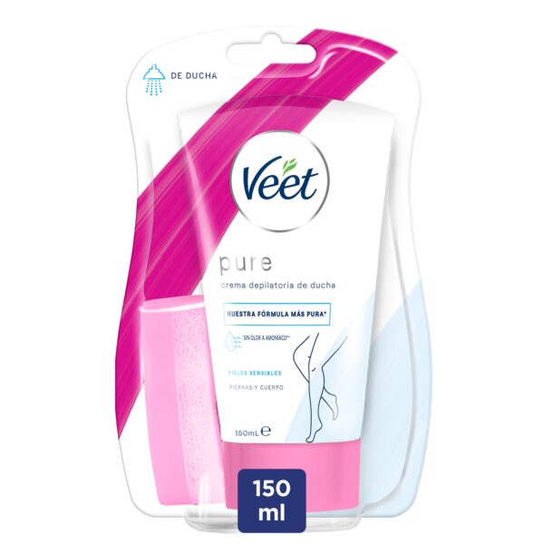 Veet In Shower Hair Removal Cream Legs Body Sensitive 150ml