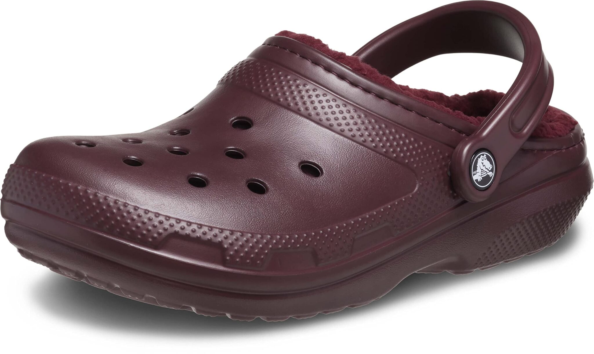 Crocs Unisex Classic Lined Clog, Dark Cherry, 8 UK Men/ 9 UK Women