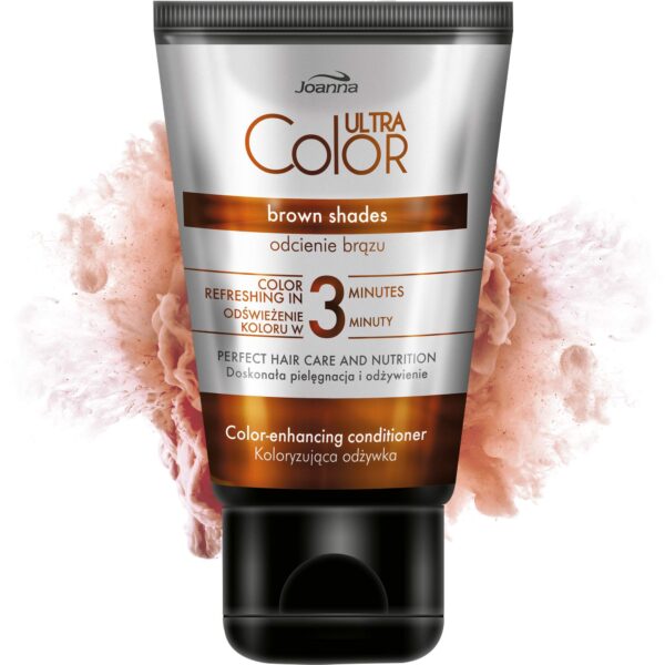 Joanna Ultra Color - Colour Enhancing Conditioner - Brown Shades Of Natural And Dyed Hair - Hair Care - Hydrating & Moisturising - Ammonia Free - Refresh And Enhance The Colour In 3 Minutes - 100 g